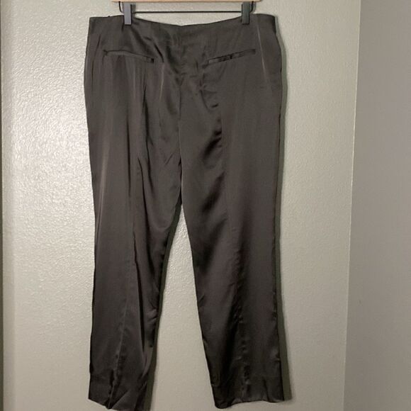 Miu Miu Chocolate Brown Satin Trouser Dress Pants - Picture 11 of 14